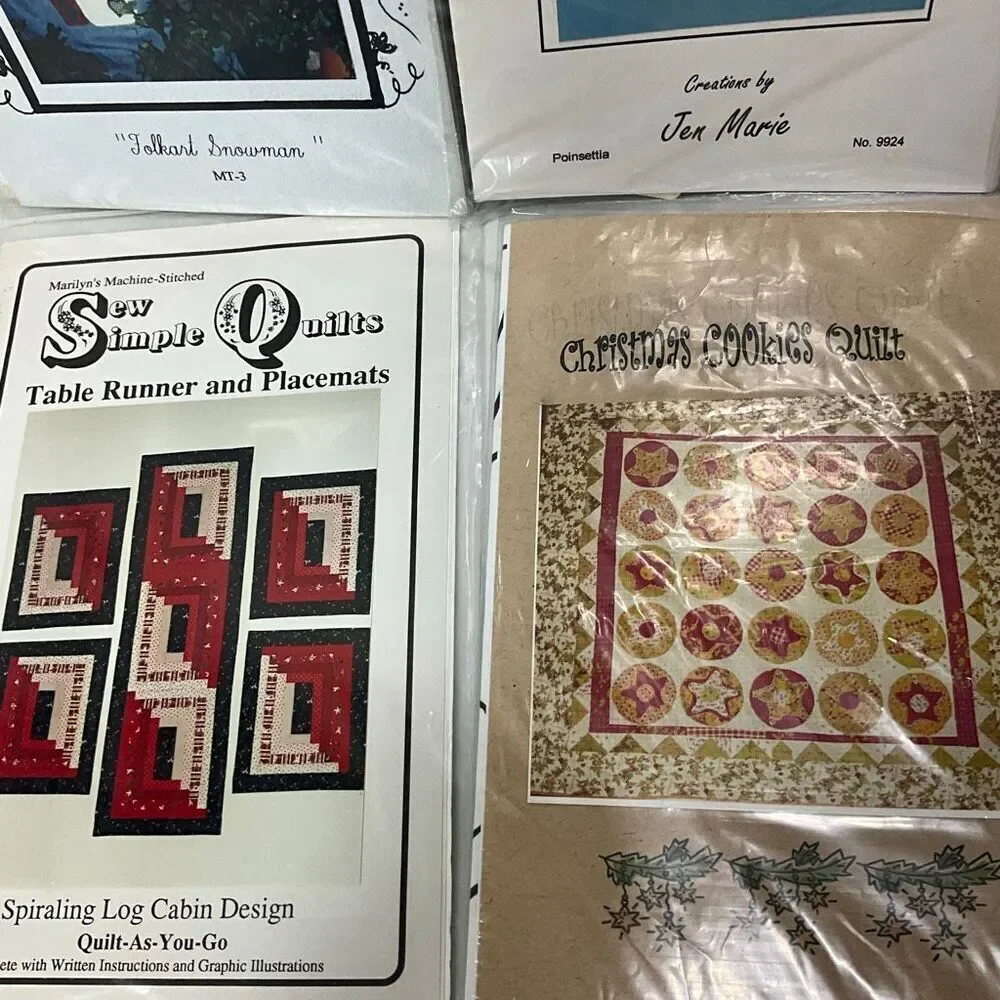 Set of 6 quilt sewing patterns